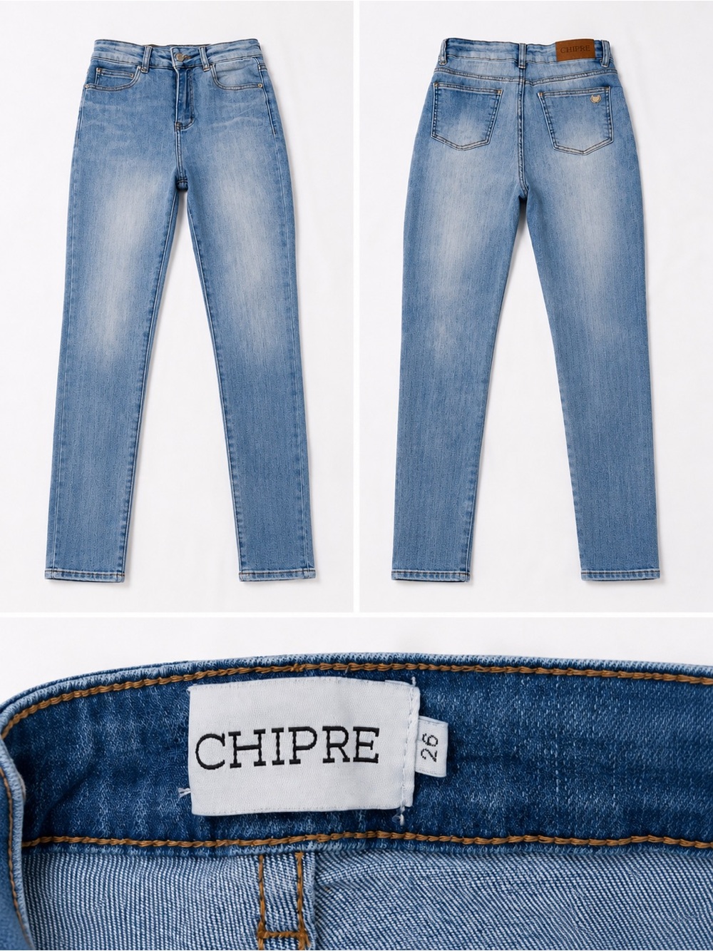 Chipre Light Blue Skinny Jeans - High Rise